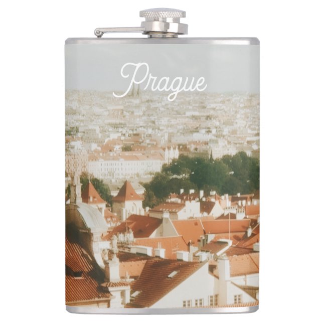 Petaca Panorama de la ciudad de Praga Recuerdo (Anverso)