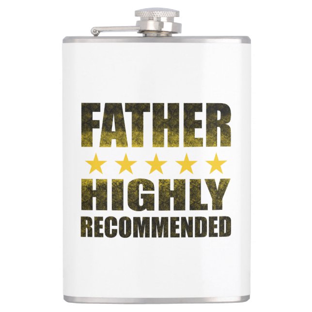 Petaca Papá de 5 estrellas altamente recomendado (Anverso)