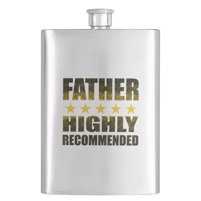 Petaca Papá de 5 estrellas altamente recomendado (Anverso)