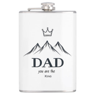 Petaca "Papá, eres el rey", frasco Personalizado