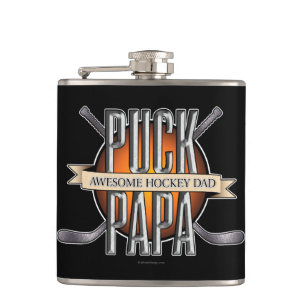 Petaca Papa Puck (papá hockey)