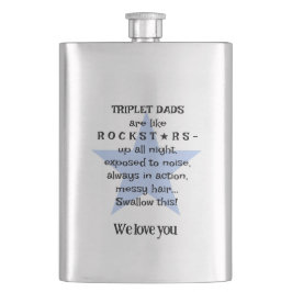 Petaca Papá Rockstar, Regalo Para Papi Triplet, Personali