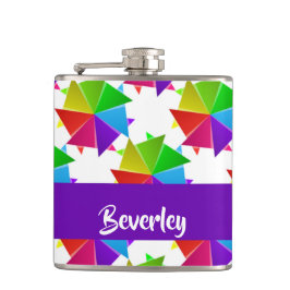 Petaca Papel colorido doblado sobre blanco