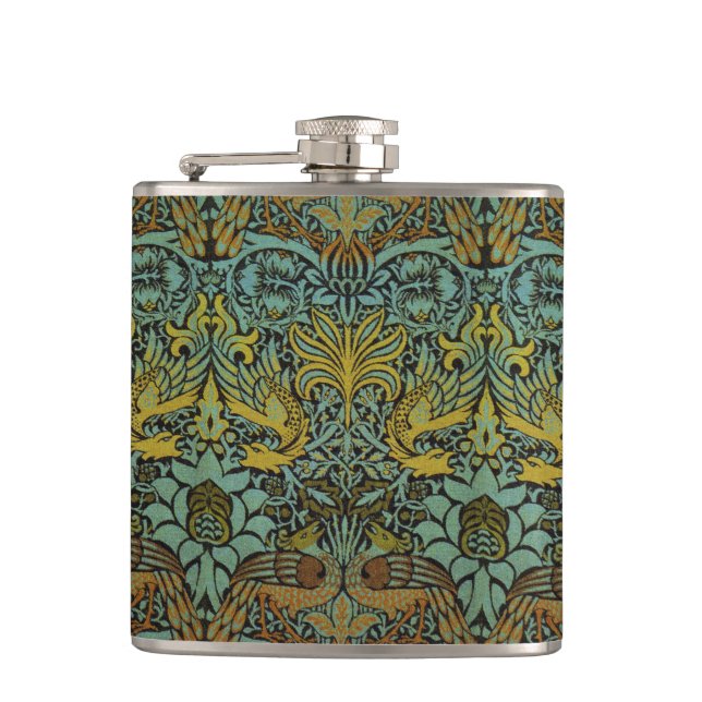 Petaca Papel de escritorio de William Morris Peacock Drag (Anverso)