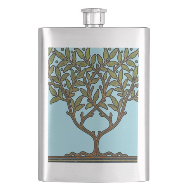 Petaca Papel pintado floral de William Morris Tree Frieze (Anverso)