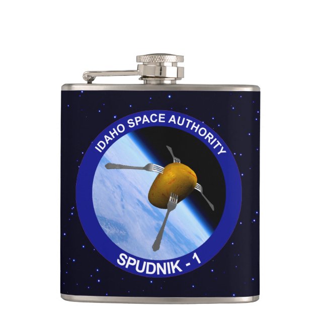 Petaca Parche de misión de satélite Idaho Spudnik (Anverso)