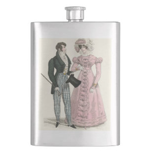 Petaca Pareja Boda Antigua 1823 Hombre Mujer Moda