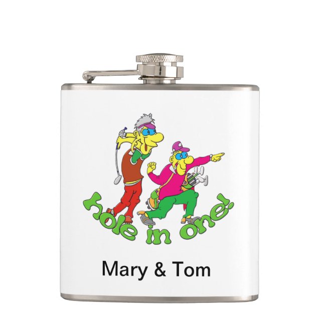 Petaca Pareja de golf Vinyl Wrapped Flask (Anverso)