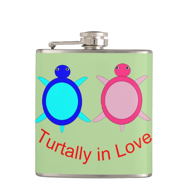 Petaca Pareja De Tortuga Cuta (Anverso)