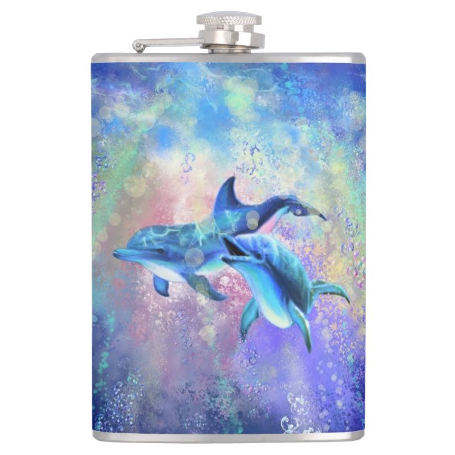 Petaca Pareja Delphin Flask (Anverso)