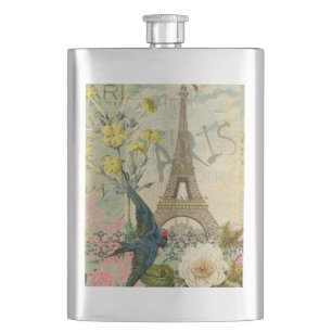 Petaca París Francia Viaje Viaje Viejo Pintura de Arte An