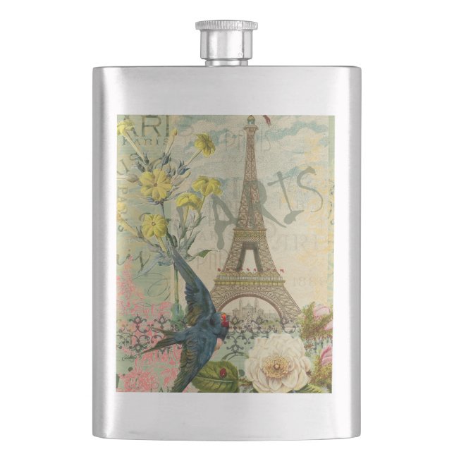 Petaca París Francia Viaje Viaje Viejo Pintura de Arte An (Anverso)