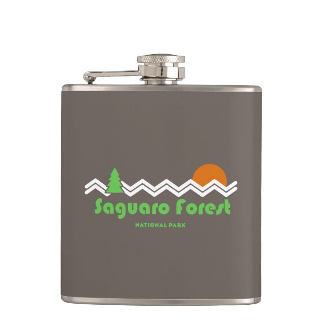 Petaca Parque nacional del Bosque Saguaro Retro (Anverso)