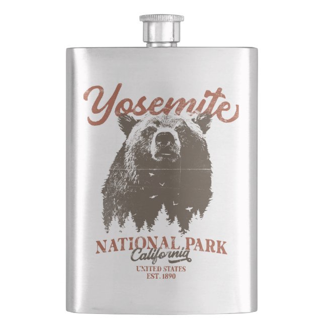 Petaca Parque nacional Yosemite Grizzly Bear California (Anverso)