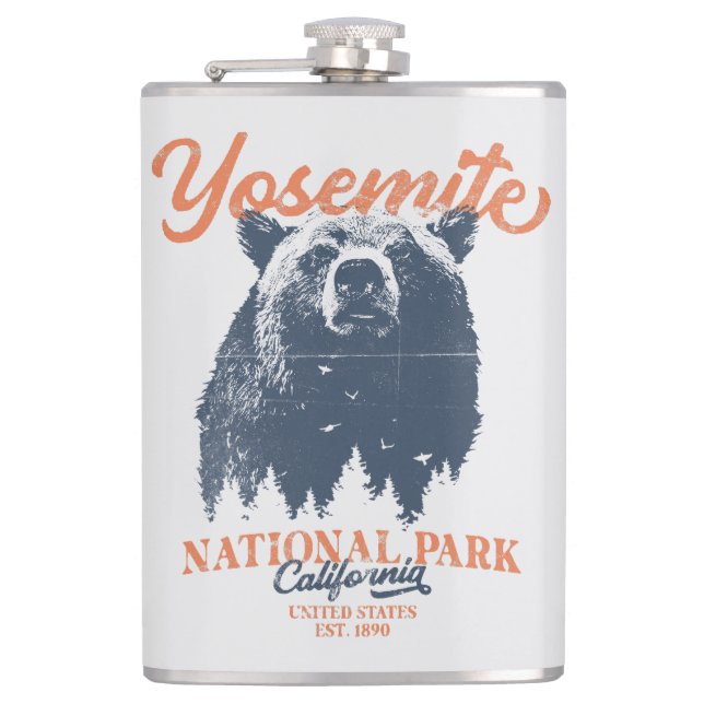 Petaca Parque nacional Yosemite Grizzly Bear California (Anverso)