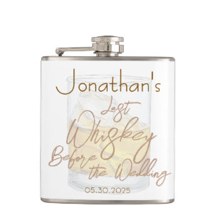 Petaca Partido Bachelor Boda Whiskey