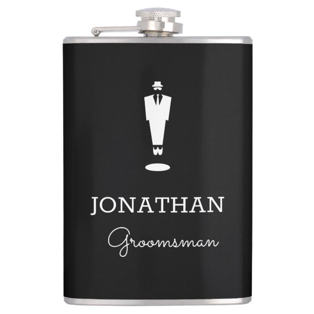 Petaca Partido de Boda de Regalo Groomsman Personalizado  (Anverso)