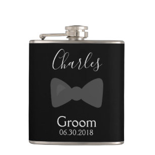 Petaca Partido del bachiller Groom Bow Tie