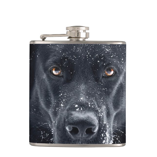 Petaca Pastor alemán negro (Anverso)