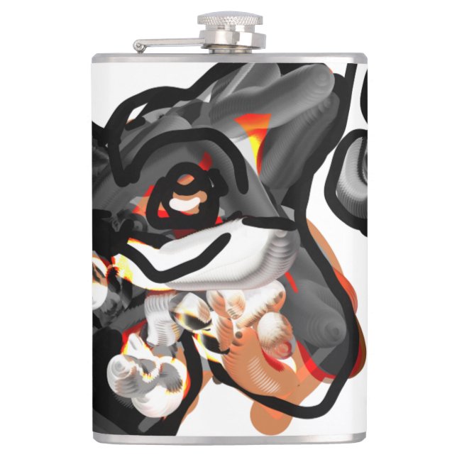 Petaca Pata de lobo en el aire (Anverso)