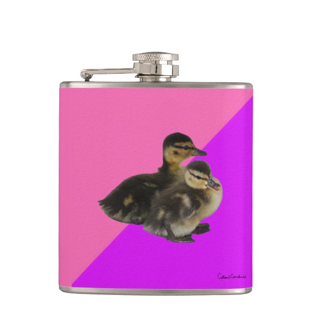 Petaca Patitos sobre sorbete de frambuesa rosa y púrpura (Anverso)
