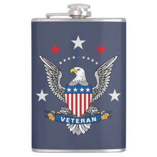 Petaca Patriotic Eagle Veteran
