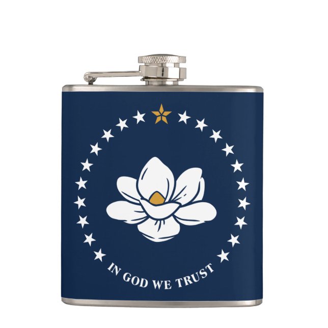 Petaca Patriotic flask with Flag of Mississippi State, US (Anverso)