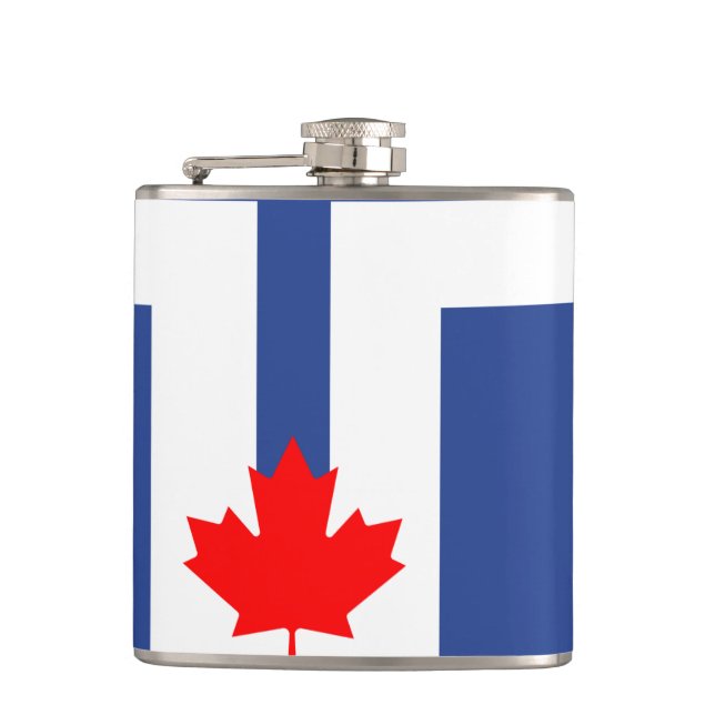 Petaca Patriotic flask with Flag of Toronto, Canada (Anverso)