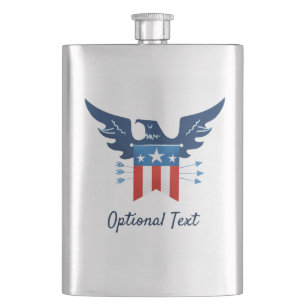 Petaca Patriótico de la Bandera y el Águila Americana