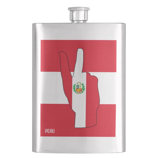 Petaca Patriótico del Rótulo de la Victoria de la Bandera (Anverso)