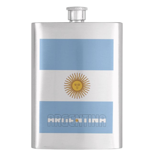 Petaca Patriótico elegante de la bandera de Argentina (Anverso)