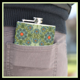 Petaca Patrón Antiguo Verde Elegante Pequeño