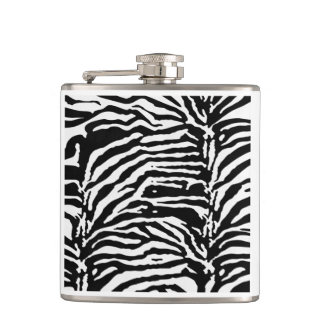 Petaca Patrón artístico negro y blanco de camuflaje cebra