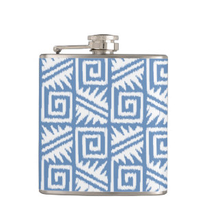 Petaca Patrón Azteca Ikat - Azul Cielo y Blanco