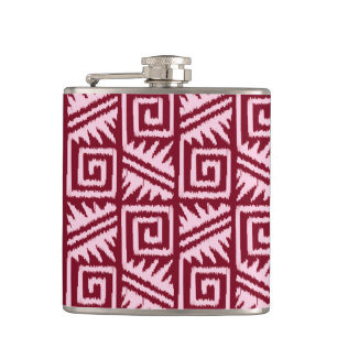 Petaca Patrón Azteca Ikat - Borgoña y Rosa