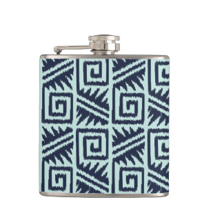 Petaca Patrón Azteca Ikat - Índigo y Azul Claro