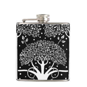 Petaca Patrón Beardsley de árbol Art Nouveau