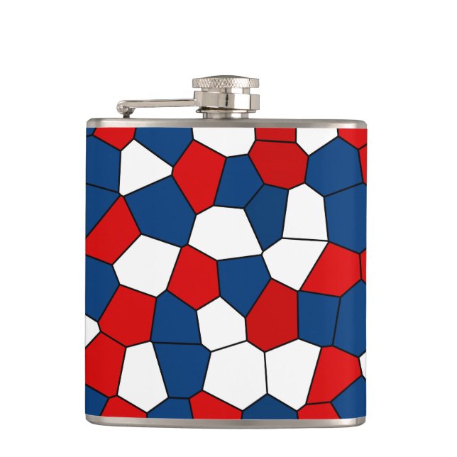 Petaca Patrón blanco azul rojo (Anverso)