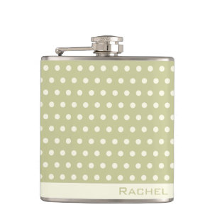 Petaca Patrón clásico de cream / marfil polkadot