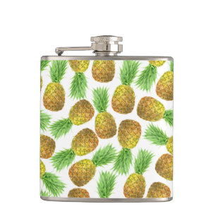 Petaca Patrón de acuarela de piña