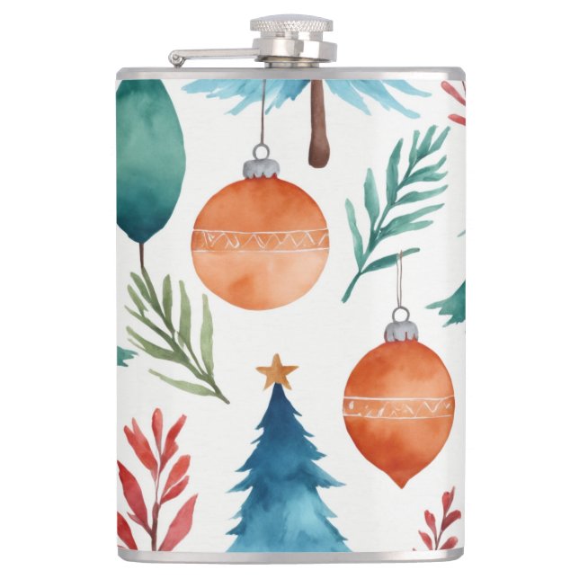 Petaca Patrón de árbol de Navidad (Anverso)