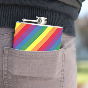 Petaca Patrón de arco iris diagonal