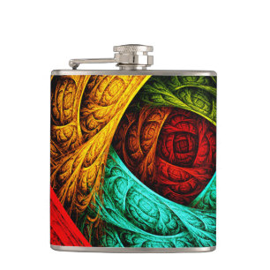 Petaca Patrón de arte colorido artístico moderno abstract