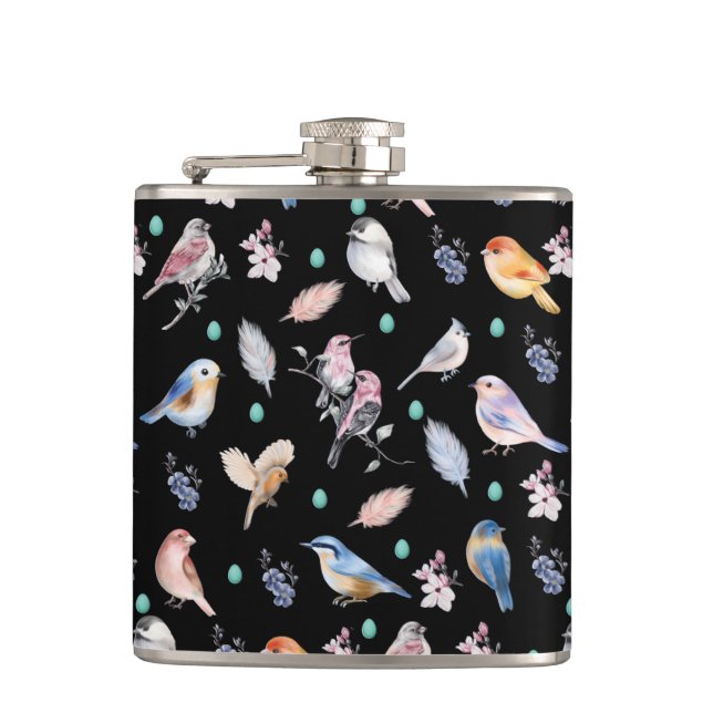 Petaca Patrón de aves primaverales (Anverso)