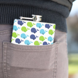 Petaca Patrón De Ballenas, Ballenas Cuestas, Animales Mar