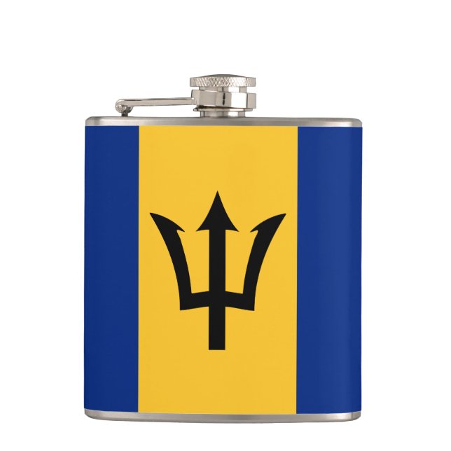 Petaca Patrón de bandera de Barbados Envoltura de máscara (Anverso)