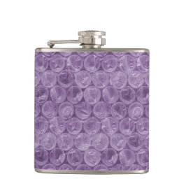 Petaca patrón de burbujas de plástico morado