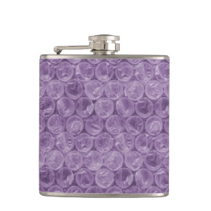 Petaca patrón de burbujas de plástico morado