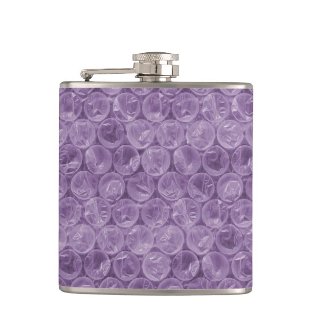 Petaca patrón de burbujas de plástico morado (Anverso)