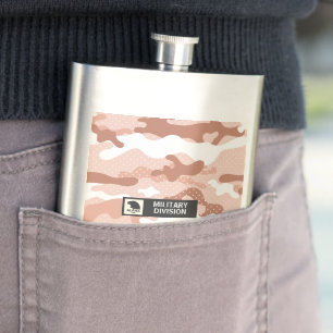 Petaca Patrón de camuflaje de melocotón suave militar